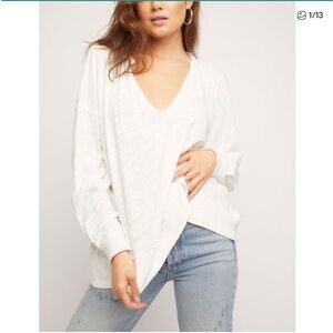 We the Free Vega Long Sleeve Pullover/ White Size L